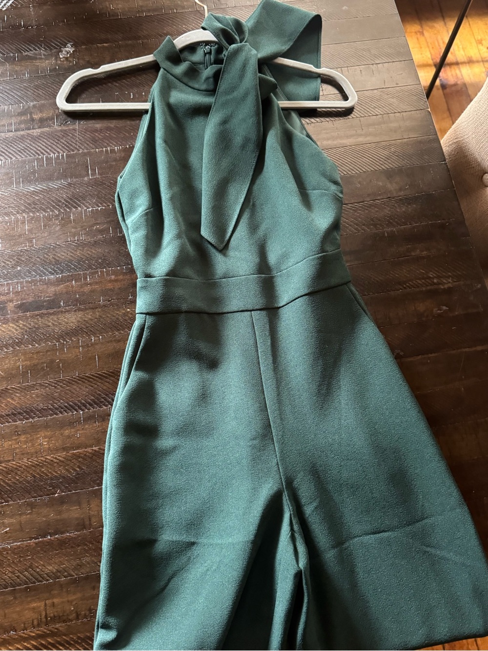 Vince Camuto Dark Green Sleeveless Jumpsuit